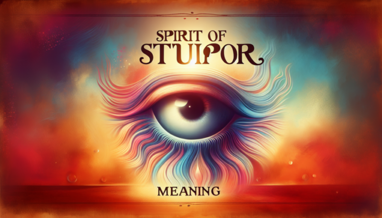 espiritu de estupor significado